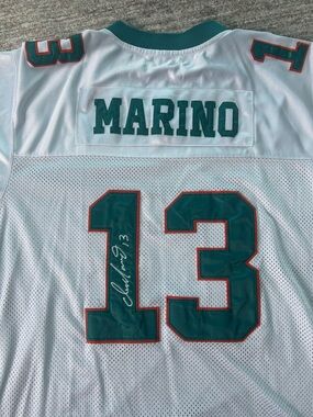 Dan Marino throwback from White Miami Dolphins Jersey #13
